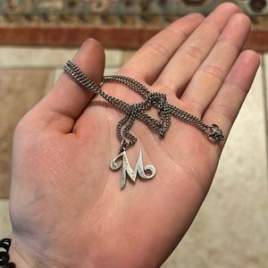 James Avery necklace with James Avery letter “M” charm